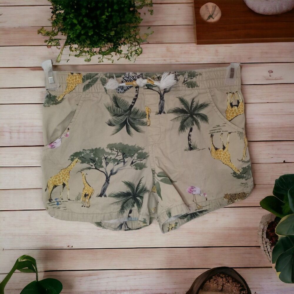 Old Navy Girls 10-12 Large Safari Zoo Keeper Shorts